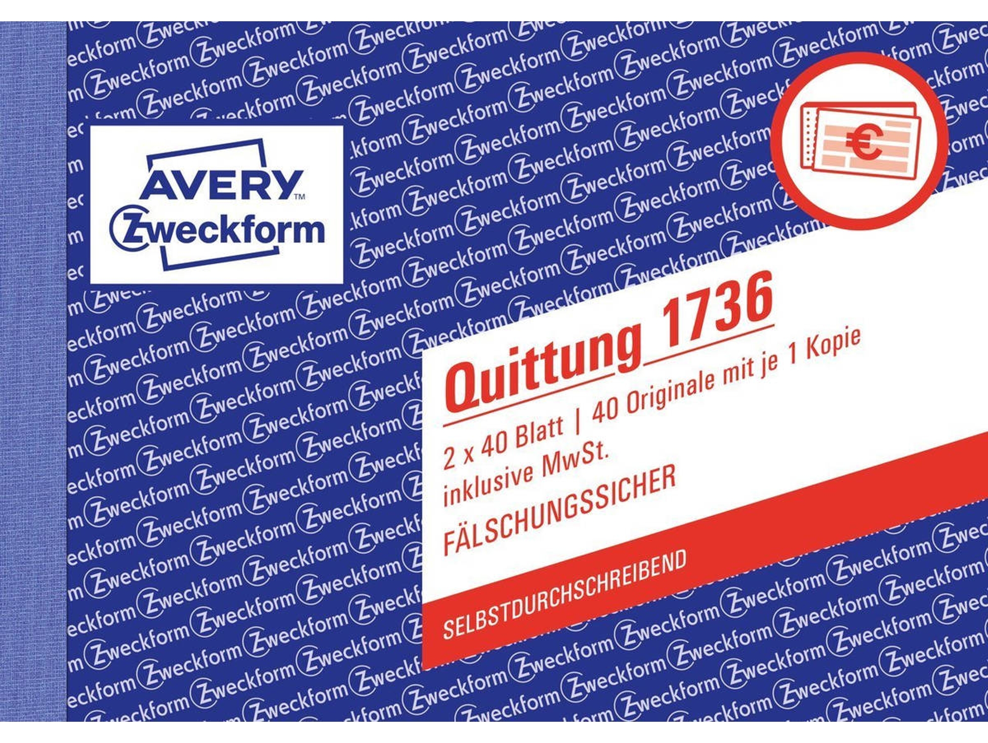 Cuaderno de Contabilidad AVERY 1736 (A6 - 40 Paginas - Blanco)