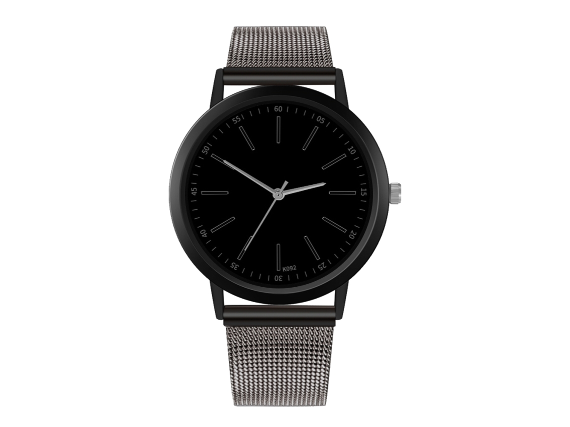 Reloj De Pulsera Analógico De Cuarzo Zhoulianfa (gunmetal) Con Correa De Malla De Lujo.