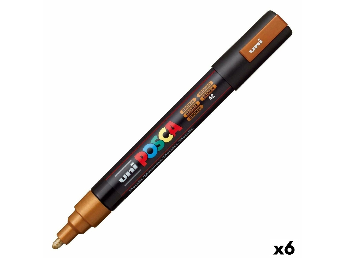 Rotuladoras POSCA Pc-5M Bronce 6 Unidades