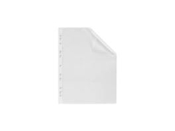 Cubierta de folleto premium, A4, PVC, 0,08 mm, película dura de PVC transparente, apertura en la parte superior, orificio europeo, protección para documentos (7143 Elba