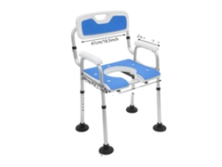 Silla de ducha, altura ajustable, diseño duradero y resistente, color azul OEM