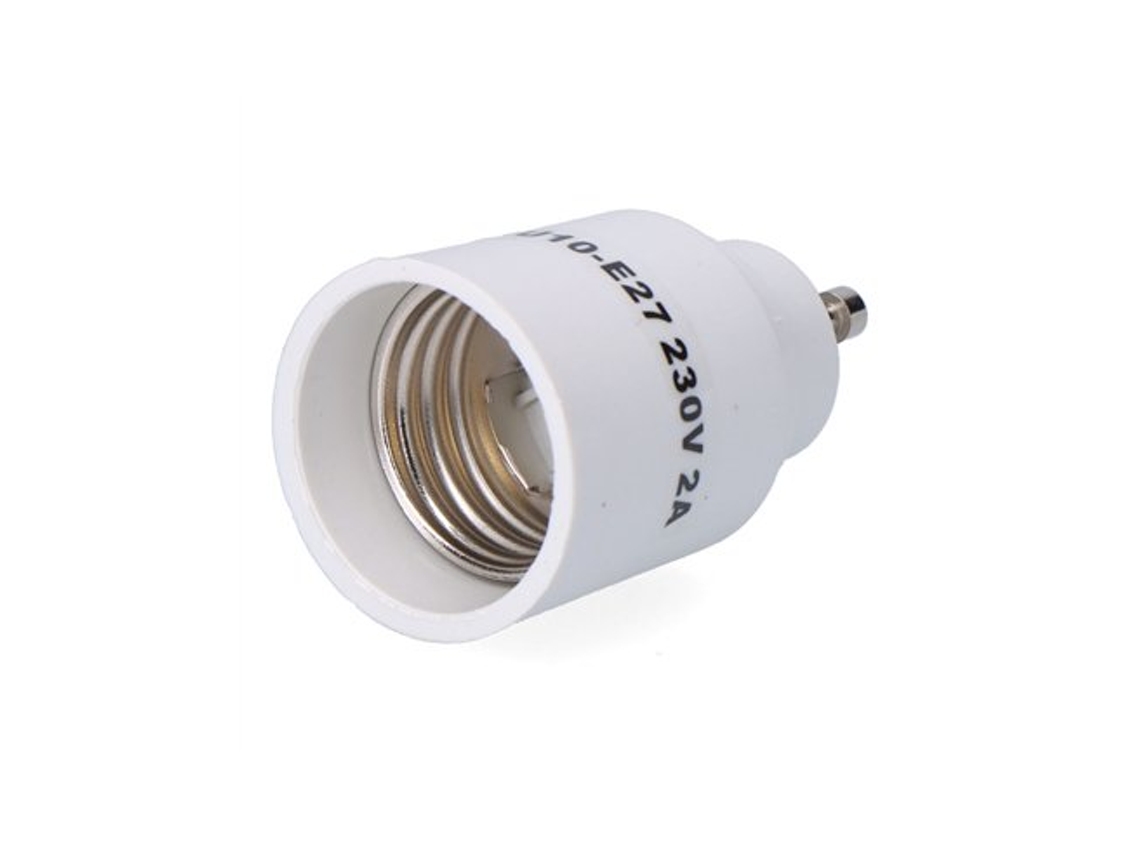 Convertidor De Gu10 A E27, 2 A 230 V, Blanco, Ø35 X 58 Mm (retractilado)