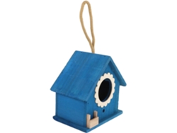 Casitas Para Pájaros De Madera Maciza Con Cuerda Resistente, Fáciles De Montar.
