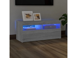 Mueble Tv con Luces Led 90 x 35 x 40 cm Gris Sonoma-Derivatives