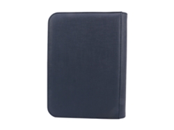 Carpeta Para Tarjetas De Visita Con 4 Bolsillos, Capacidad Para 160 Tarjetas, Almacenamiento De Tarjetas En Piel Sintética, Color Azul.