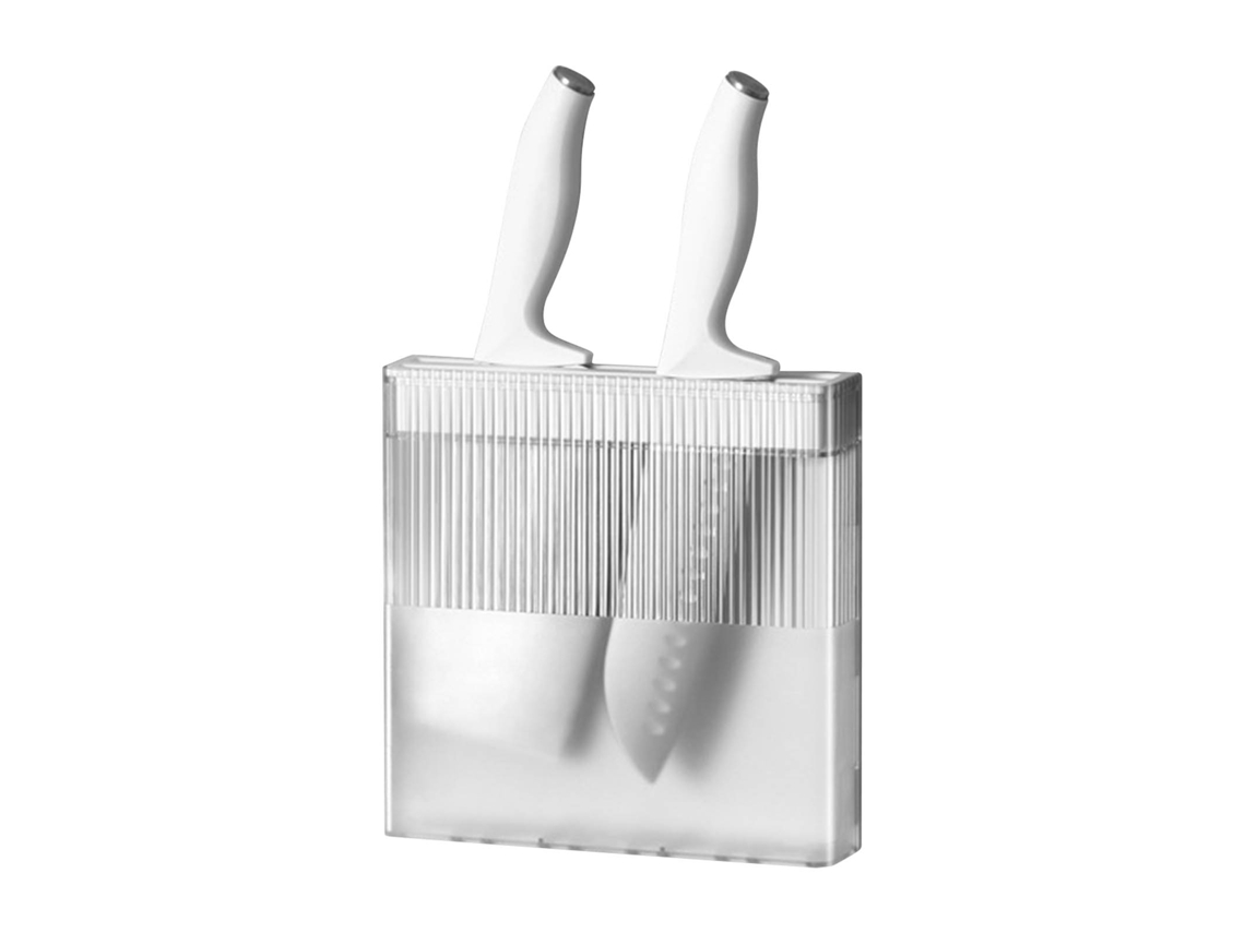 Portacuchillos de pared, organizador de cuchillos, soportes de pared, blanco