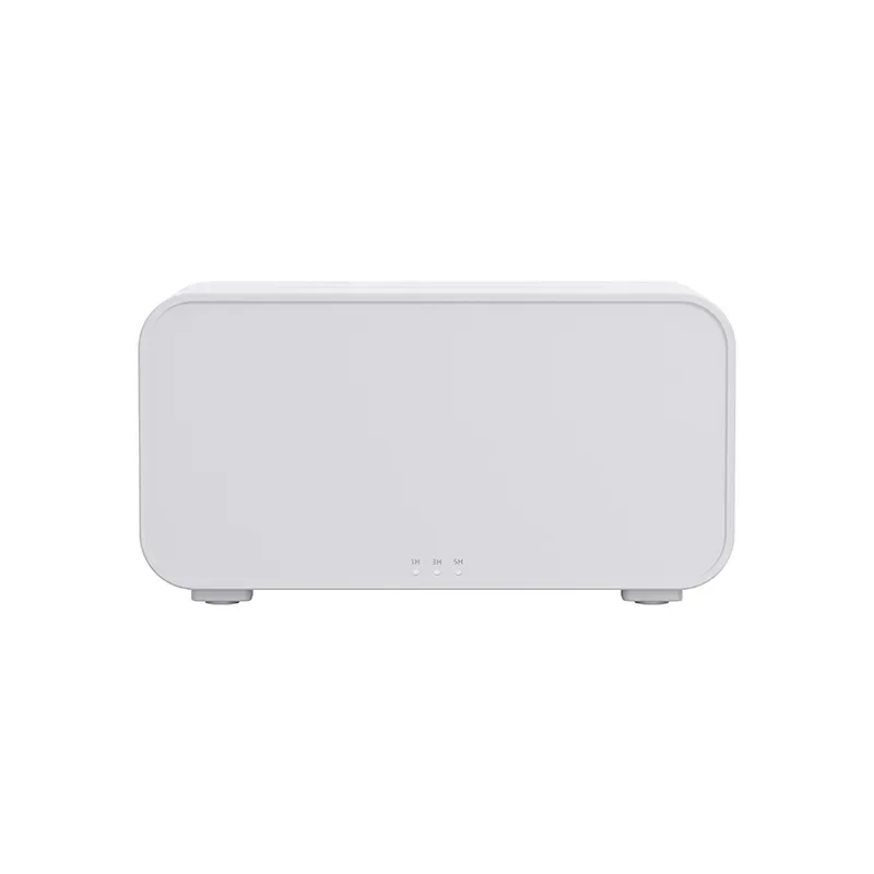 Humidificador de aire, difusor de aceites esenciales, humidificador de aromaterapia con llama Mdug (blanco)