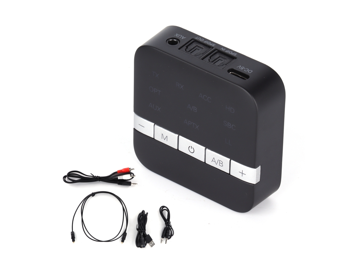 Transmisor Y Receptor Inalámbrico Bluetooth 5.0 Con Chip, Control Por Aplicación, Apt-x Hd, Baja Latencia.