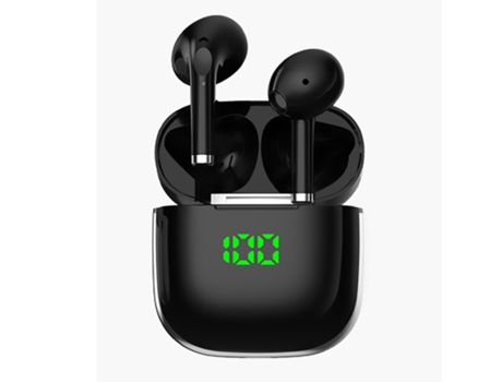 Earbuds Horas Reproducción Resistencia Agua para Apple CHRONUS Bluetooth Negro