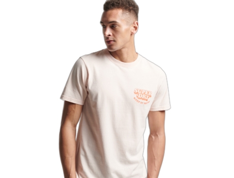 Camiseta para Hombre SUPERDRY (2XL - Rosa)