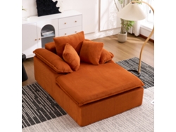 Sofá reclinable de 46 cm - Diseño de interiores, sin marco, brazos anchos, no requiere instalación - Naranja