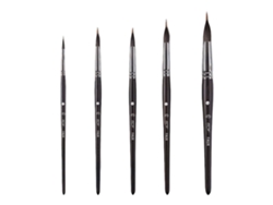 Set De 5 Pinceles Para Acuarela Con Puntas Aptas Para Pintura Al Óleo O Floral.