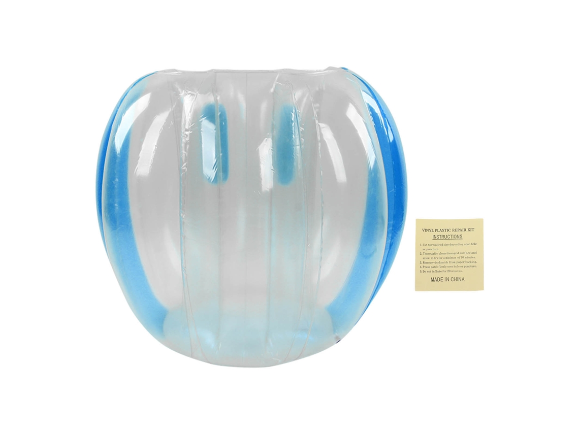 Pelota Hinchable Humana Con Burbujas, De Pvc, 90x80cm, Azul Transparente, Para Actividades Al Aire Libre.