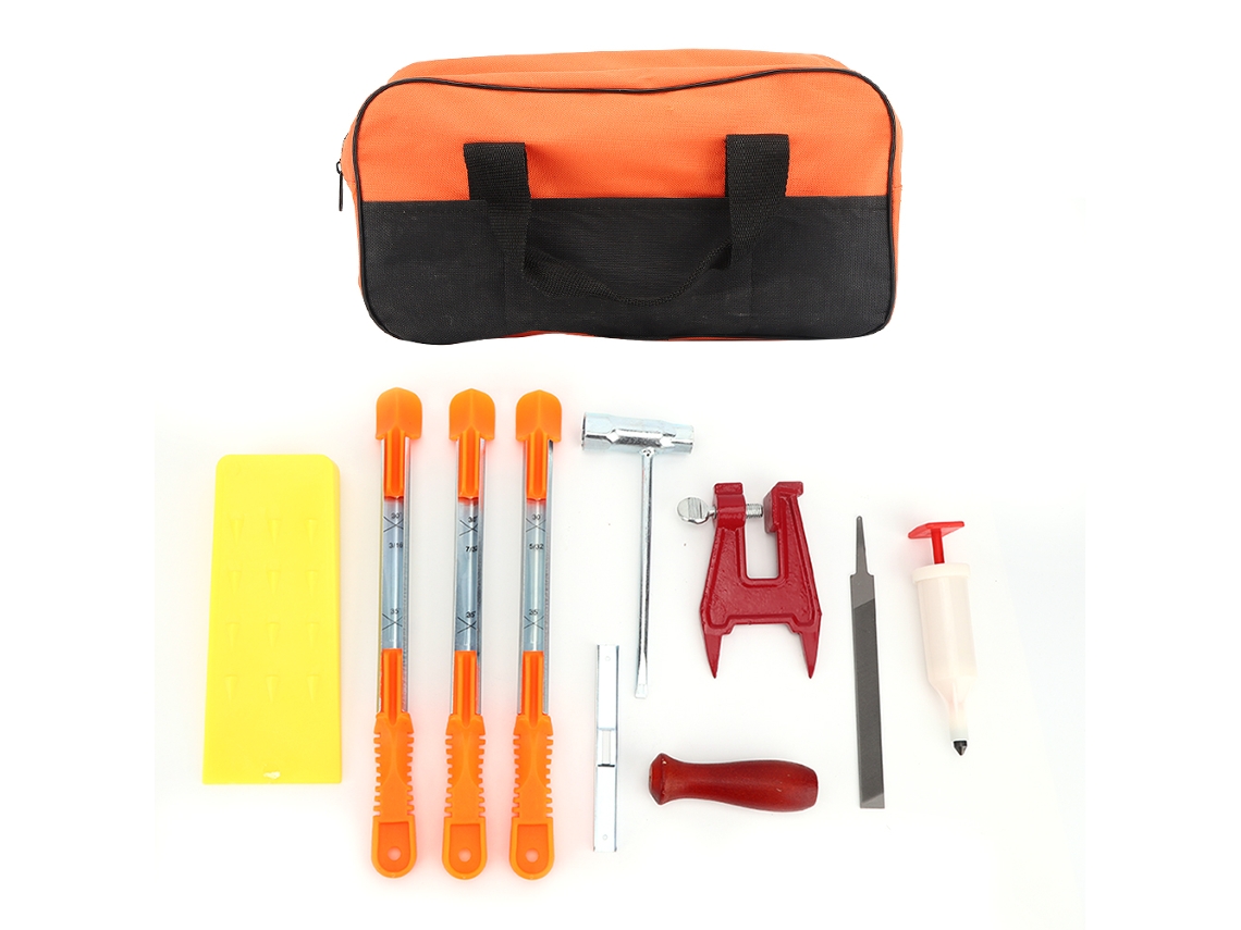 Kit de limas para motosierra, herramienta de afilado y pulido, piezas industriales