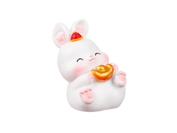 Adorno Jincai de estilo mini Mengtu Songfu del Conejo del Año del Zodiaco