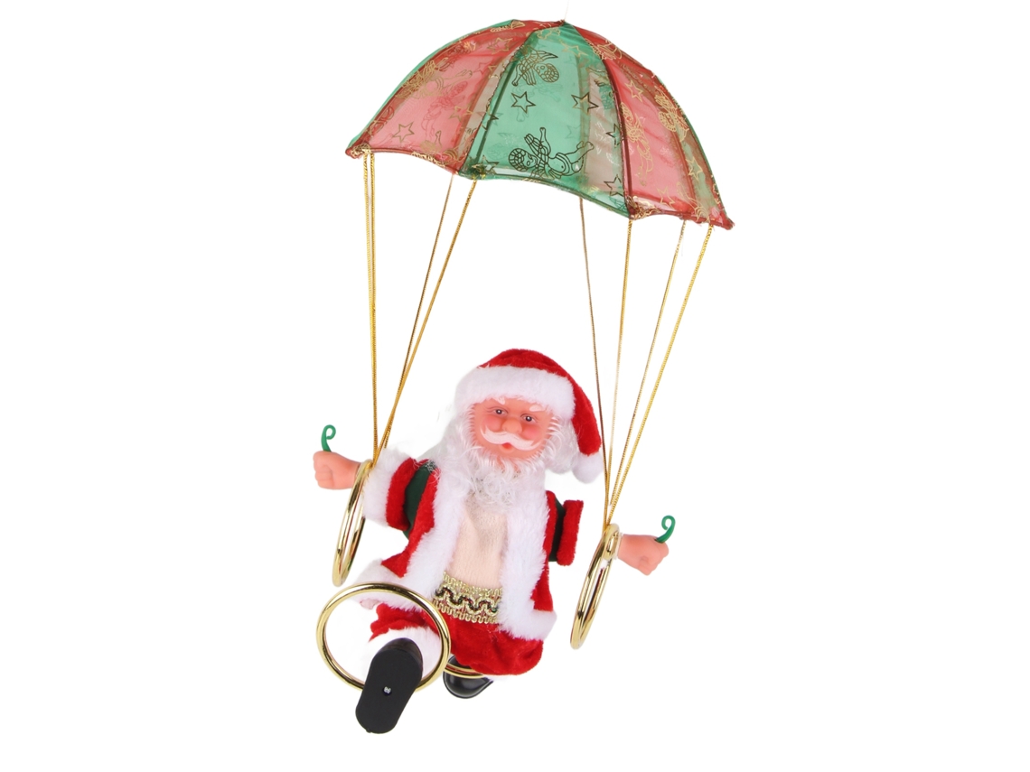 Adorno navideño con forma de paracaídas, bonito, seguro y ecológico para niños.