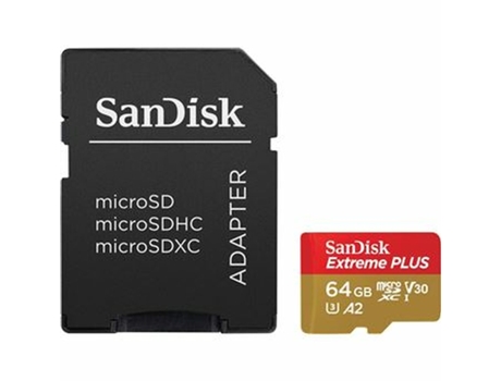 Tarjeta de Memória Micro SD con Adaptador WESTERN DIGITAL Sdsqxbu-064G-Gn6Ma
