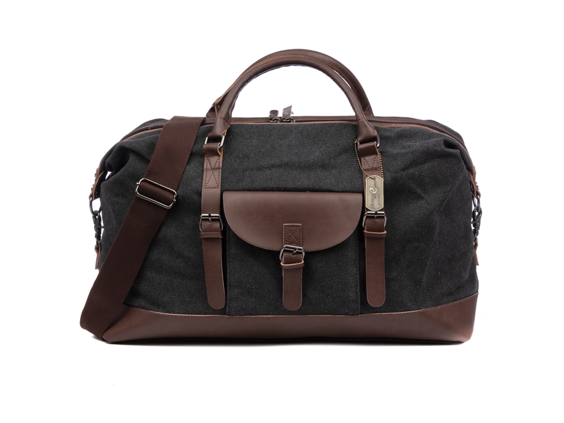 Bolsa de viaje Barbariga. Fabricada en lona de primera calidad combinada con cuero.