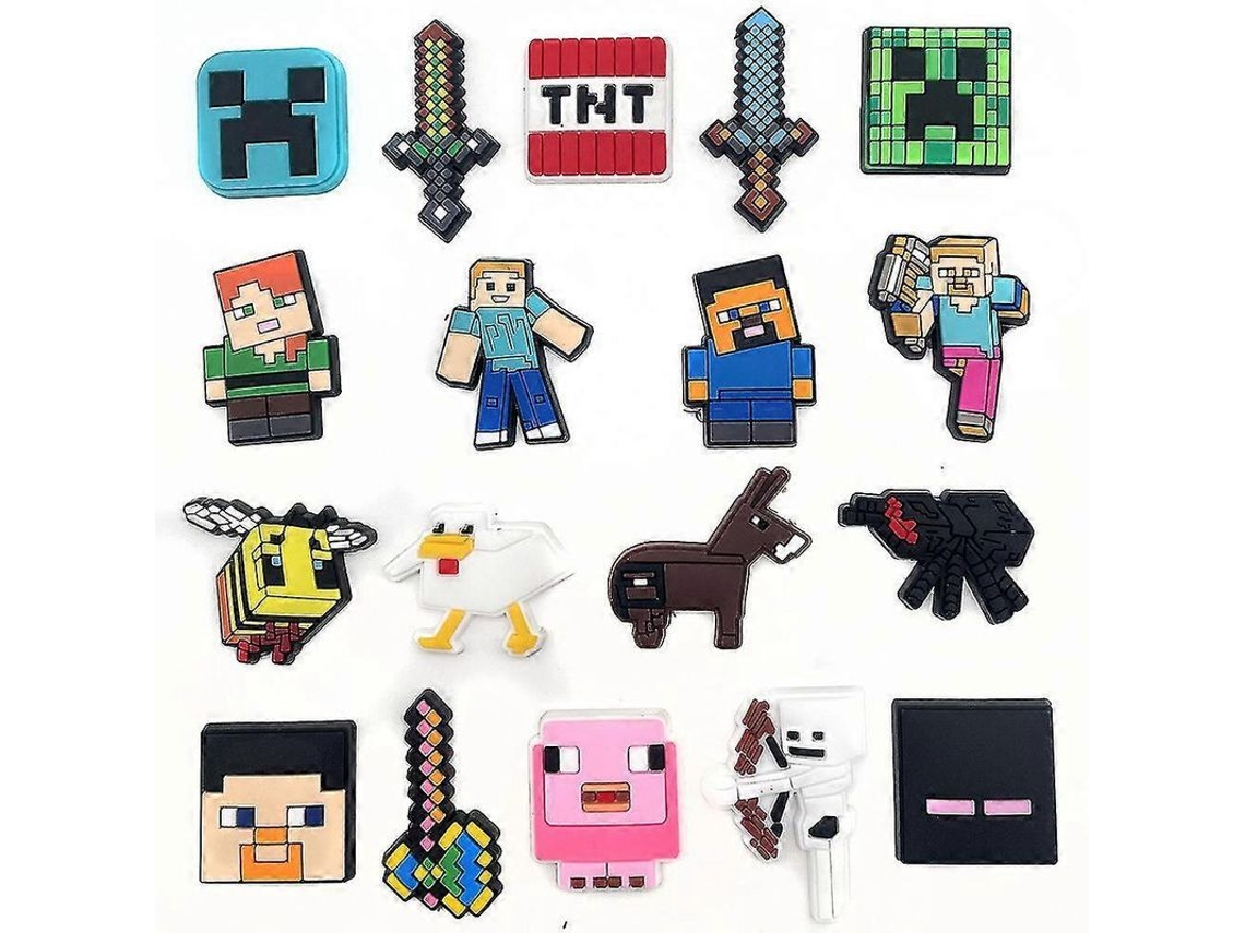 18 Adornos Para Zapatos De La Serie Minecraft, Accesorios Decorativos Deportivos, Regalo Para Niños Y Niñas Fans.