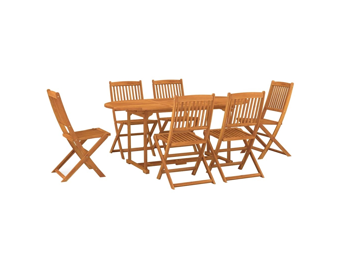 Maison Exclusive - Juego Comedor De Jardín 7 Pzas Madera Maciza Acacia 180x90x75cm