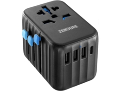 Adaptador de viaje, enchufe de viaje, adaptador de viaje USB C PD de 30 W, carga rápida, adaptador Ruika Hengjian