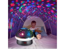 Proyector de estrellas Galaxy, luz nocturna para bebés, rotación automática de 360°, color negro