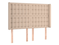 Maison Exclusive - Cabecero Con Orejas Cuero Sintético Capuchino 147x16x118/128 Cm