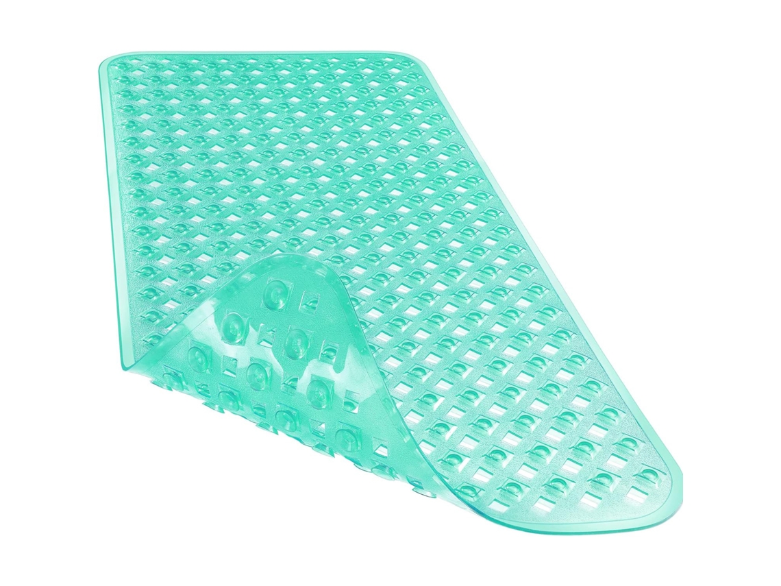Alfombrilla De Ducha Antideslizante De 53x53 Cm, Pvc, Resistente Al Moho, Lavable A Máquina Y Suave Al Tacto (henten Home Verde)