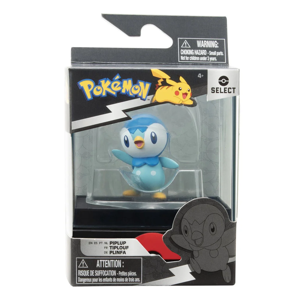Figura de Pokémon Select Piplup en exhibición en Bizak