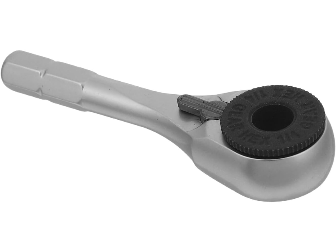 Mini llave de carraca reversible con cabezal angular, herramienta compacta fabricada en acero de alta dureza, para