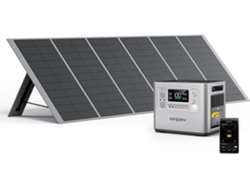 AFERIY 2400W 2048Wh Estación de Energía con Panel Solar 400W – Energía Estable para Hogar y Uso Prolongado