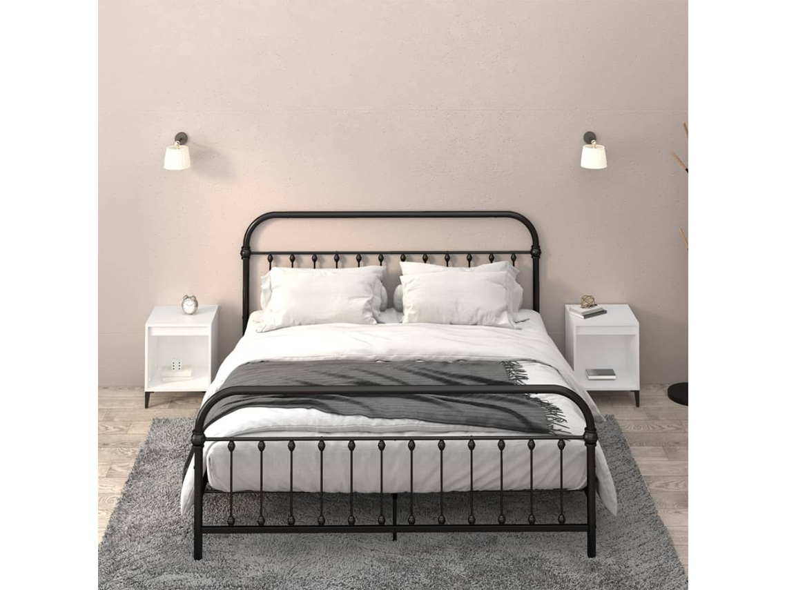 Mesitas de Noche 2 Pzs 40X35X50 Cm Blanco