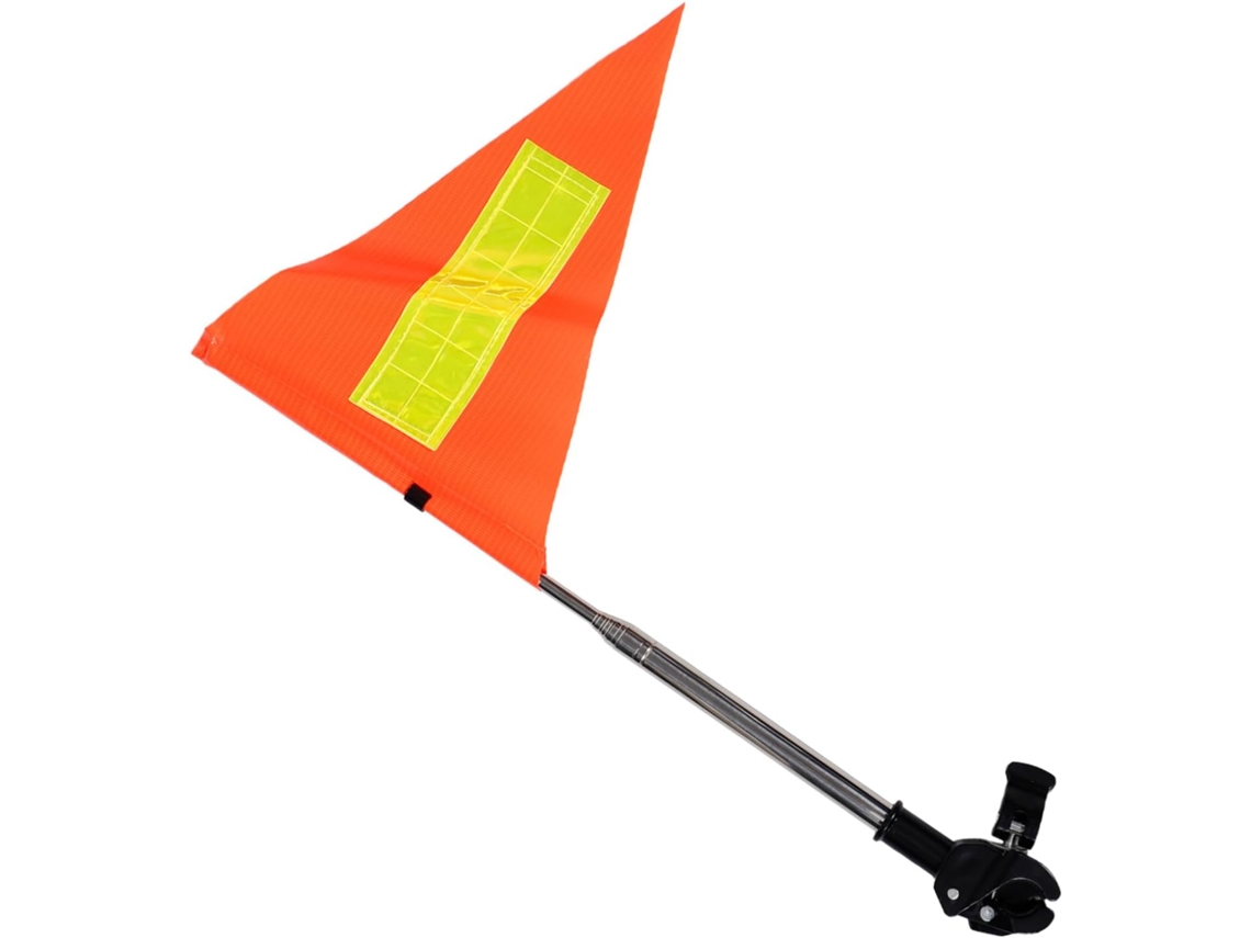 Poste De Seguridad Reflectante Ajustable Con Bandera Naranja Para Sillas De Ruedas, Coches Y Vehículos.