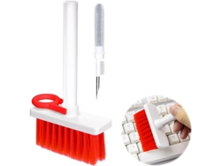 Kit De Limpieza De Teclado 5 En 1 Con Cepillo Suave - Herramientas Multifuncionales Para La Limpieza De Ordenadores (rojo)