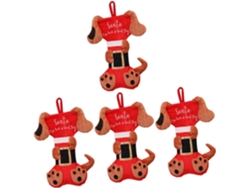 4 Piezas De Huesos Para Calcetín Navideño, Juguetes De Punto, Kit De Decoración Navideña, Fieltro, Franela.