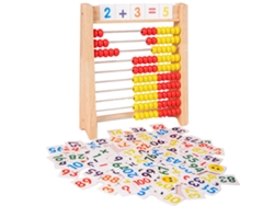 Bj-rack De Ábaco De Madera Para Bebés Com 100 Pérolas Brinquedo Educativo De Contagem E Matemática