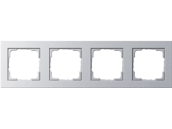Marco de 4 módulos E2, Standard 55, System 55 aluminio 021425 Gira (021425)
