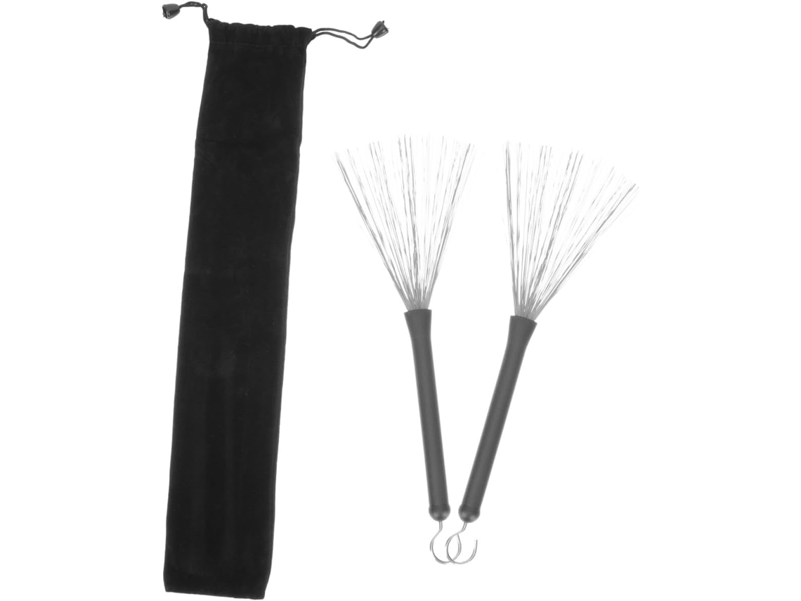 Cepillo De Acero Inoxidable Para Batería De Jazz Con Bolsa Suave, Accesorio Especial Para Cepillos De Alambre.