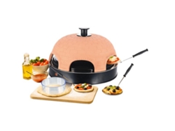 Emerio Po-115984 Aparato y Horno Pizza 6 Pizzas 1200 W Negro Naranja