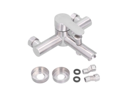 Grifo De Bañera De Acero Inoxidable G1/2, Grifo De Ducha Triple Con Mezclador De Agua Fría Y Caliente.