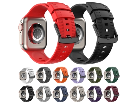 Correa de reloj inteligente de silicona con textura de neumático para Apple Watch Ultra 49 mm (negro)