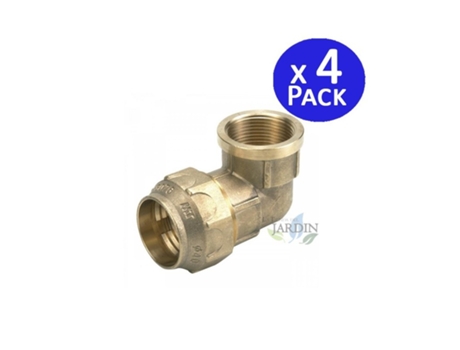 4 X Codo Hembra Latón 40Mm X 1 1/4 Para Tubería De Polietileno SUINGA