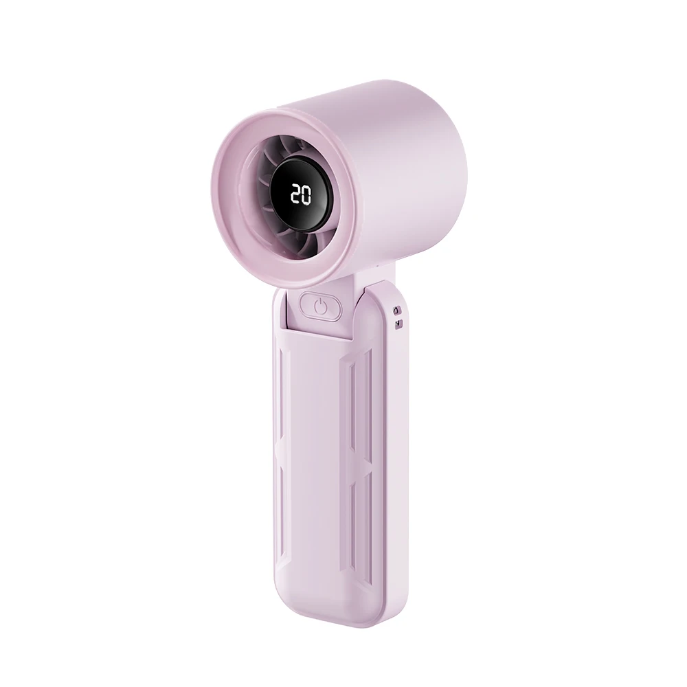 Ventilador De Cuello/escritorio 2 En 1 (morado), 5 Velocidades, Batería Recargable De 3000 Mah, Pantalla Led, Funcionamiento Silencioso Pero Potente.