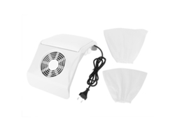 Aspirador de pó para unhas 2026 com forte sucção de 30 W para manicure e pedicure (branco)