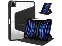 Capa Para Apple Ipad Pro 12.9 2022/2021/2020/2018 Com Ranhura Para Caneta Preto