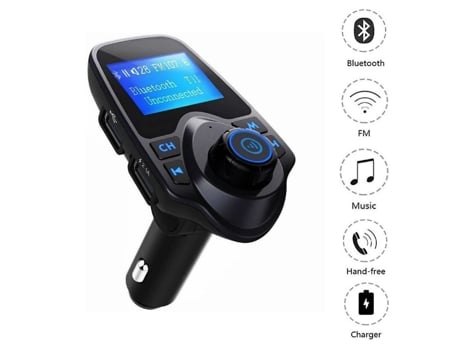 Transmisor, Transmisor FM Bluetooth Adaptador de radio para automóvil Cargador de automóvil Encendedor de cigarrillos Kit de manos libres para CHRO...