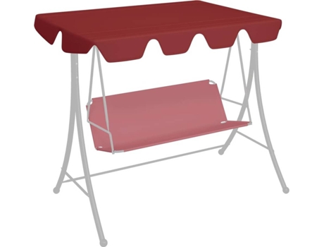 vidaXL Dosel de repuesto columpio jardín rojo tinto 150/130x70/105 cm