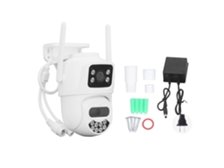 Cámara De Vigilancia Wifi, Doble Lente, Hd, Visión Nocturna, Intercomunicador Bidireccional, Detección Inteligente