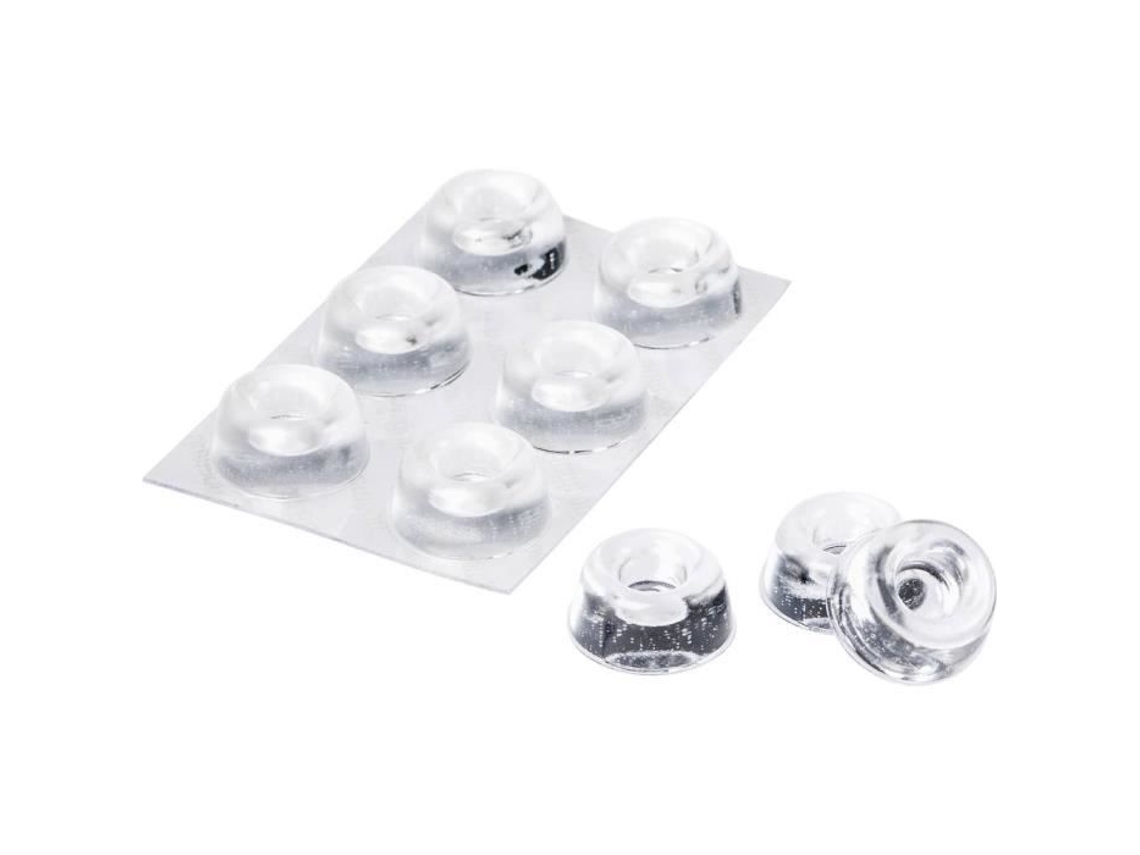 3M SJ 5309 Mpcb - Pie adhesivo redondo transparente (22,3 mm x 10,1 mm, 6 unidades)