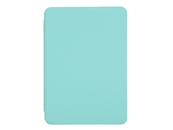 Funda protectora de piel sintética con diseño de cruz para Kindle Paperwhite 4 (2018), color cian y dorado claro.